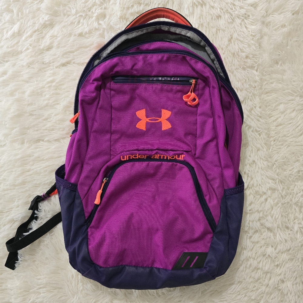 Under Armour Neon Purple and Orange Backpack
